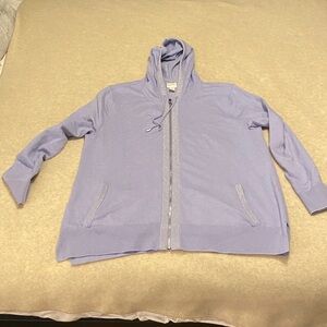 Elegant Lavender Women's Hooded Cardigan